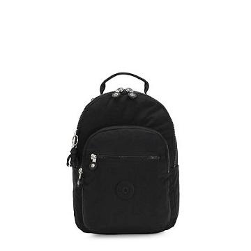 Black Noir Kipling Seoul Small Classic Tablet Backpacks | SG 1607EB